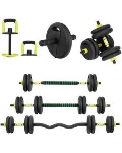 Set De Mancuernas Ajustables Altera Kit Con Pesa Rusa 15kg - Verde