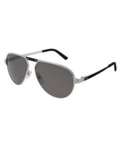 Cartier CT0101S 002 Aviator Plata Gris - MEDIANA