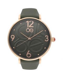 Reloj Análogo Cloe OE2312 Piel Genuina Verde - Talla Única