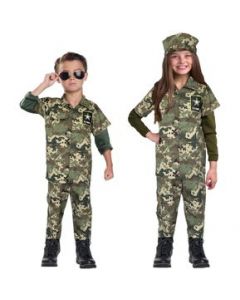 Disfraz de Soldado - Traje de Militar - Disfraces para Niñas y Niños - Talla 12 Años