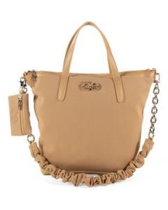 Bolsa Tote Cloe para Mujer Textil con Monedero Camel - GRANDE