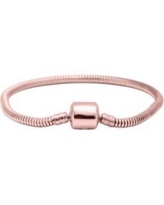 LuckyLy Pulsera Mujer para Charms Acero Inoxidable Baño Oro Rosa 18k Nuria