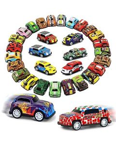 TAIMEI Juego de 30 Mini Coches de Juguete de fricción,Incluidos escarabajos o Coches Antiguos,Vehículos de Juguete para Niños Tirar hacia atrás,Regalos de Navidad,Juguetes para Aula y Padre-Hijo