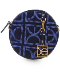 Bolsa Cloe Crossbody Circular Suede color Azul