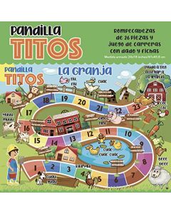 FLINK Rompecabezas y Juego de Carreras La Granja de Titos 26 Piezas