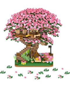 SUHOMMY Mini Bloques De Construcción De Kit De Árbol De Bonsái De Flor De Cerezo, 2138 Piezas Juego de Construcción de árbol Sakura, Flor Bonsái, Colección Botánica para niños de 8 años+