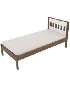 Mueble Cama Individual Nogal/Blanco Modelo CM8012.0001