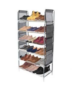 Zapatera Organizador Zapatos 6 Niveles Compartimientos Metal - Blanco