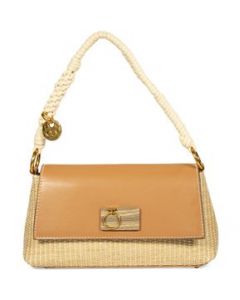 Lady Bag Cloe para Mujer Mediana Look Tejido Tan - MEDIANA