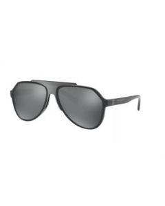 Lentes Dolce &amp; Gabbana DG6128 3101/6G Aviator Plata Espejo Gris - MEDIANA