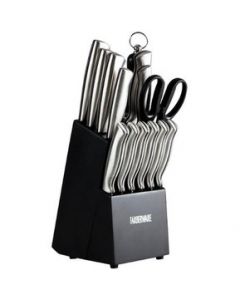 Set De Cuchillos Con Base Negra Farberware De 15piezas Plata