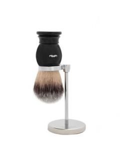 Kit The Shaving Co. Brocha Afeitar Negra Con Base De Acero - 1