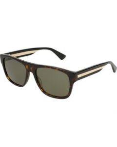 Lentes de sol Gucci Gg0341s 003 Square Shape Carey Negro Blanco - M