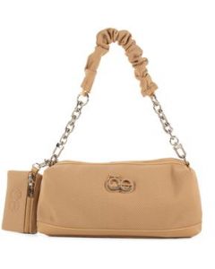 Bolsa Bowling Cloe para Mujer Textil con Monedero Camel - MEDIANA