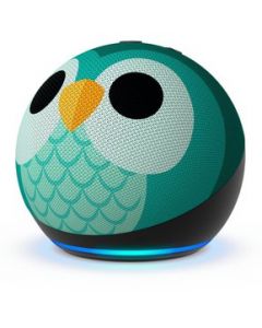 Asistente Virtual Alexa Amazon Echo Dot 5th Gen Kids color Verde Búho