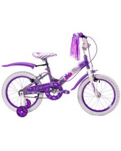 Bicicleta para Niñas R16 Llantas Aire y Entrenamiento Lila Blanco - Blanco