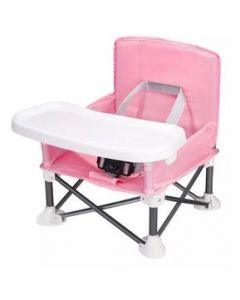 Silla Alta para Bebe Periquera Portatil Elevador Viaje Plegable Rosa - Rosa