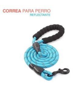 Correa Reflejante 1.5m Resistente Entrenamiento Mascota Perro - azul