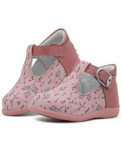 Zapato Niña Flores Rosa Andanenes Preandante Antiderrapante - 14.5