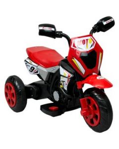 Motocicleta Montable para Niños 3 Ruedas Sonido,luz 6V Rojo - Rojo