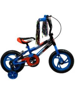 Bicicleta para Niños Rodada 12 Azul con ruedas de entrenamiento Azul - Azul