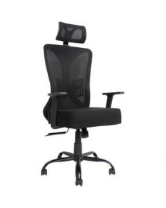 Silla Directiva Ergonomica Ajustable Soporte Lumbar de MallaNEGRO