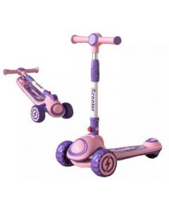 Scooter Patín Del Diablo Para Niños Aeiou 616 Plegable Rosa