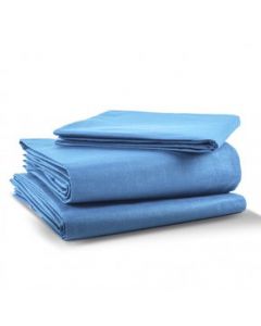 Sábana Algodón Percale Queen Size 200 Hilos Lisos Rebeca-Azul Turquesa - Queen Size