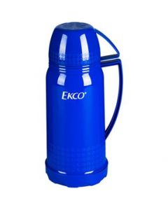 Termo de 1 litro Ekco Classic de Ampolla de vidrio Color Azul con Tapa-taza y Tapa anti-derrames - UNITALLA