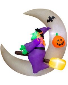 Inflable Halloween Bruja Decoratición Exterior Luz Led Dia de Muertos - 1 Pieza