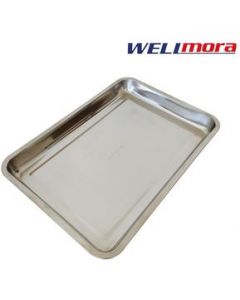 Bandeja Pavera De Acero Inoxidable Para Hornear 50x35x4.8 - Plateado