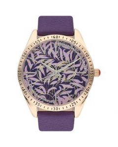 Reloj Análogo Cloe OE2317 Piel Genuina Morado - Talla Única