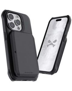 Funda GHOSTEK Exec para iPhone 15 PRO Negra con porta tarjetas