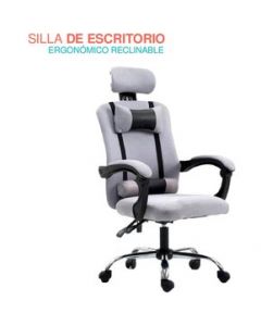 Silla de Escritorio Oficina Ergonómica Reclinable - negro