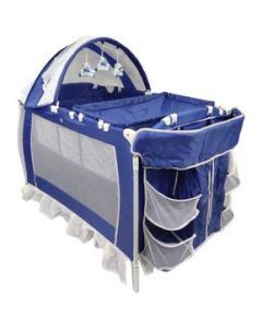 Cuna Corral para Bebe PlegableCambiadorOrganizador Azul - Azul