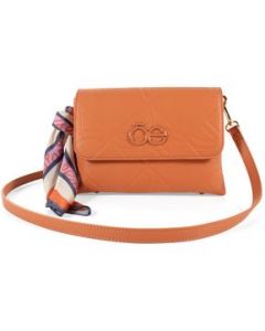 Bolsa Crossbody Cloe para Mujer Mediana con Mascada Naranja - MEDIANA