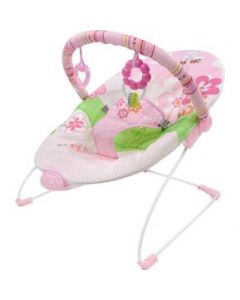 Silla Mecedora Portatil Bouncer Vibradora Para Bebe Juguetes - Rosa