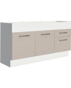 Mueble Cocina 150cm (Sin Tablero Ni Fregadero) B/C Agata Madesa - Blanco/Crema