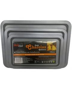 Juego de 3 charolas para horno Z450 - NEGRO