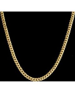 LUCKMAN Cadena Hombre Cubana Collar Acero Inoxidable Baño Oro 18k Caleb