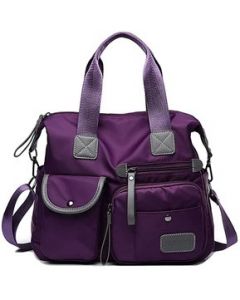 Bolsa Mujer Impermeable Viaje Nylon Tote Crossbody Bandolera Viajera MORADO