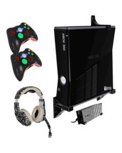 Soporte Base Xbox 360 Slim 2controles Audífono Y Eliminador - Sop1