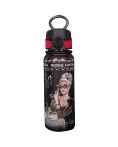 Termo Nicole Lee de 600 ml con tapa - Lady In Black - UNITALLA