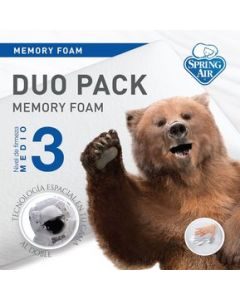 Paquete de Almohadas Spring Air Duo Pack Memory Foam - Firmeza media - Estándar