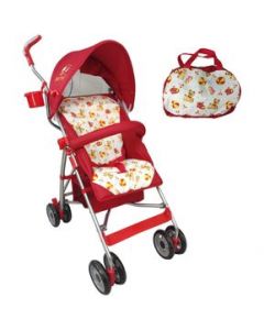 Carriola para Bebe de Baston Compacta,Plegable,Ligera,Reclinable Rojo - Rojo