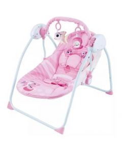 Columpio Para Bebé Aeiou Hb010 Silla Mecedora Musical Rosa