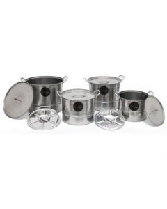 STEAMER STOCK POT 10 PIEZAS DE ACERO INOXIDABLE (OLLAS VAPORERAS)