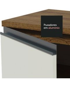 Mueble Cocina Madesa Glamy 120cm (Sin Tablero ni Fregadero) M/B - Marron/Blanco