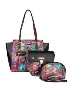 Set 3pz Nicole Lee Shopper Cruzada y Cosmetiquera - All Emotion - UNITALLA