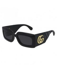 Lentes de sol Gucci Gg0811S 001 Square Shape Negro Dorado - M